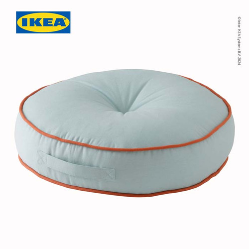 IKEA GOKVALLA Bantal Lantai Biru Muda Bulat 45x45x10 cm