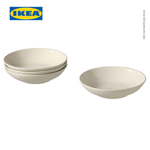 IKEA FARGKLAR Piring Makan Cekung Glossy 19cm Isi 4pcs