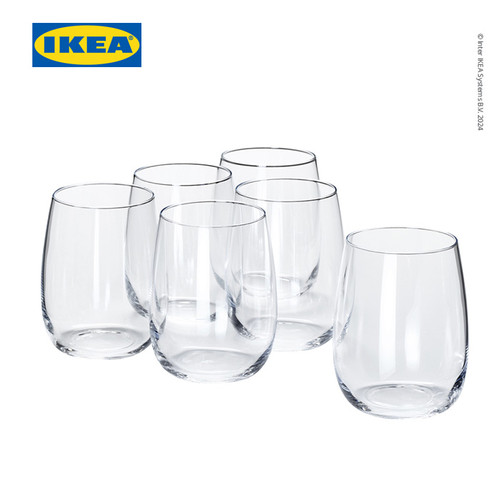 IKEA STORSINT Gelas Kaca untuk Minum 37cl Kaca Isi 6pcs