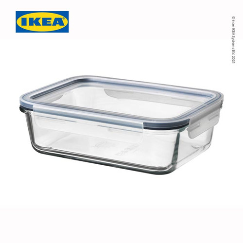 IKEA 365+ Tempat Makanan Dengan Tutup Kaca Persegi Panjang 1L