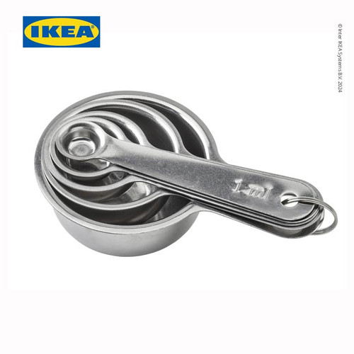 IKEA VARDAGEN Sendok Takar Bahan Stainless Set Isi 5pcs