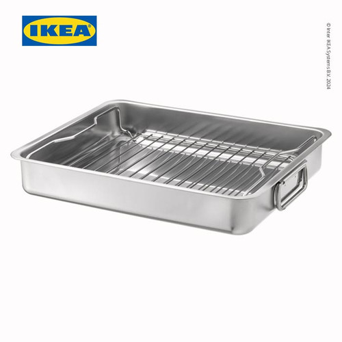 IKEA KONCIS Loyang Dengan Batang Bergerigi Stainless 40x32 cm