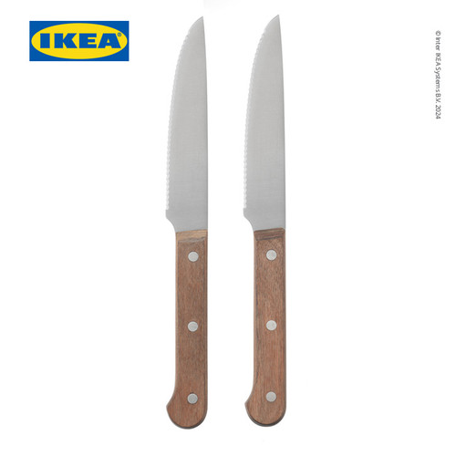 IKEA LINDRIG Pisau Steak Untuk Makan 24 cm Isi 2pcs