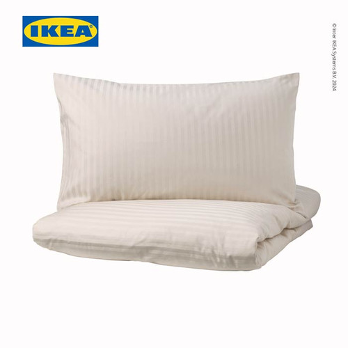 IKEA NATTJASMIN Sarung Duvet 200x200cm dan 2 Sarung Bantal 50x80cm