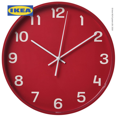 IKEA PLUTTIS Jam Dinding Klasik Voltase Rendah 28cm