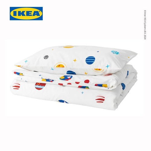 IKEA AFTONSPARV Sarung Duvet 150x200 dan Sarung Bantal 50x80 Putih