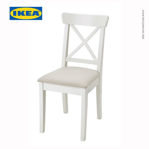 IKEA INGOLF Kursi Makan Miimalis Serbaguna Putih/Krem