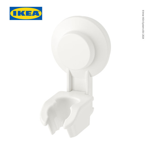 IKEA TISKEN Braket Gagang Hand Shower Dengan Plastik Hisap Putih