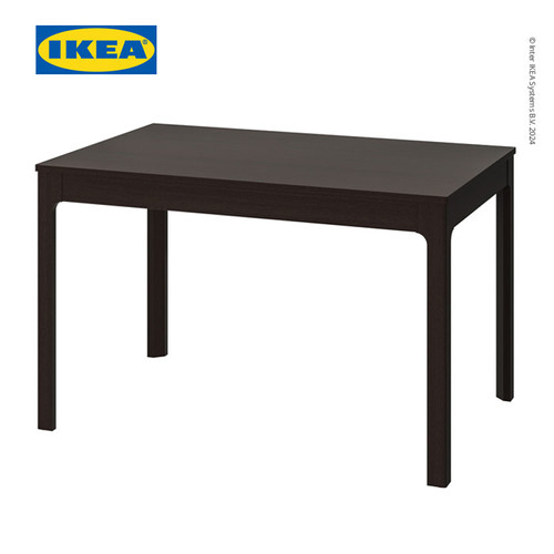 IKEA EKEDALEN Meja Makan Dapat Dipanjangkan Cokelat Tua 120/180x80 cm