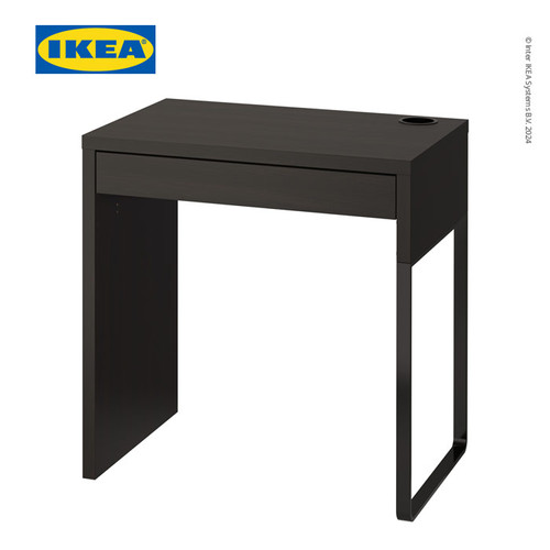 IKEA MICKE Meja Kerja dengan Laci Hitam/Cokelat 73x50 cm