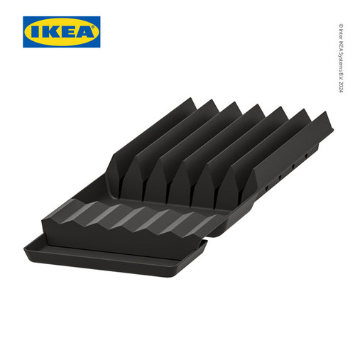 IKEA UPPDATERA Rak Pengatur Pisau Antrasit 20x50cm