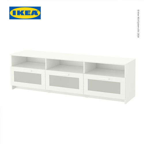 IKEA BRIMNES Meja TV Dengan Penyimpanan Putih 180x41x53 cm