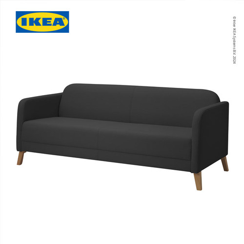 IKEA LINANAS Sofa 3 Dudukan Minimalis Abu-Abu Tua