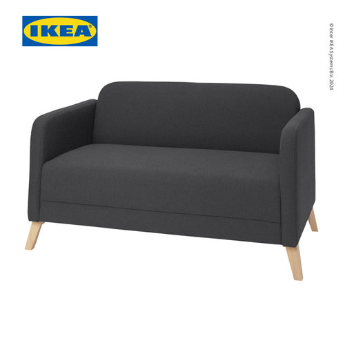 IKEA LINANAS Sofa 2 Dudukan Minimalis Abu-Abu