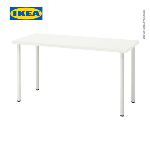 IKEA LAGKAPTEN/ADILS Meja Kerja/Belajar Minimalis Putih 140x60cm