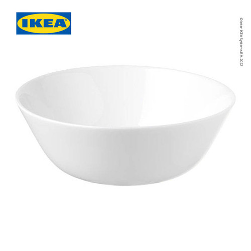 IKEA OFTAST Mangkuk Keramik Putih Ukuran 15cm