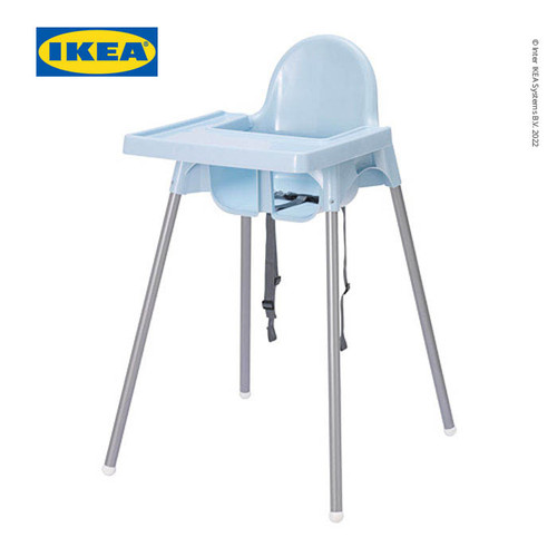 IKEA ANTILOP Kursi Makan Bayi Biru Bahan Baja