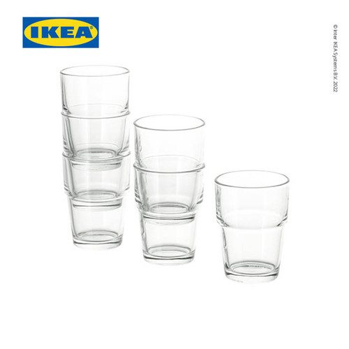 IKEA REKO Gelas Kaca Bening untuk Minum 17cl Isi 6 Pcs