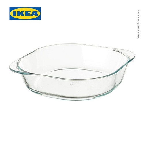 IKEA FOLJSAM Piring Oven Kaca Bening 24.5x24.5cm