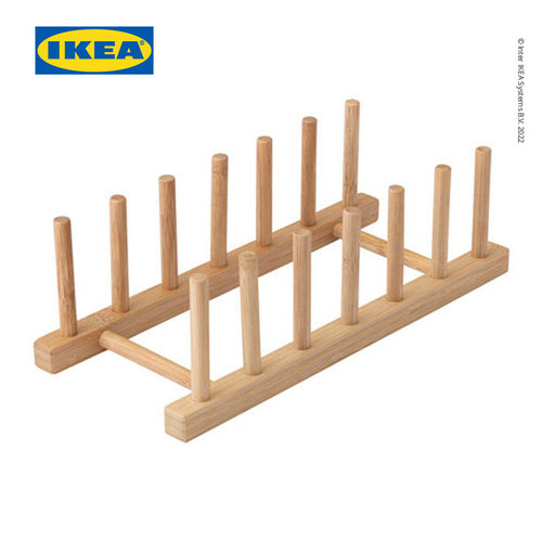 IKEA OSTBIT Tempat Piring Bahan Bambu Berkualitas