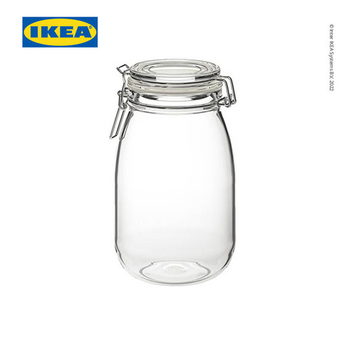 IKEA KORKEN Stoples dengan Penutup Kaca Bening 1.8l