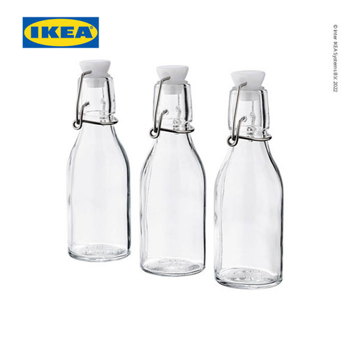 IKEA KORKEN Botol Air Minum 15cl dengan penutup Isi 3pcs