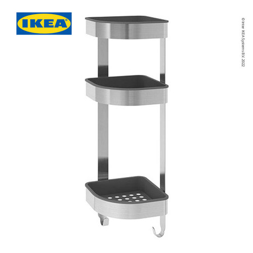 IKEA BROGRUND Rak Dinding Sudut untuk Kamar Mandi 19x58 cm