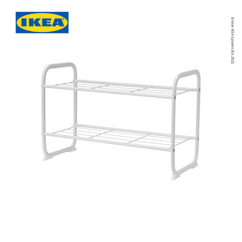 IKEA BIBBLIS Rak Sepatu Putih Minimalis Bahan Baja 60x26x40 cm