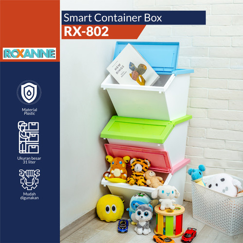 Kontainer Plastik Roxanne RX-802 / Container Box Tempat Penyimpanan