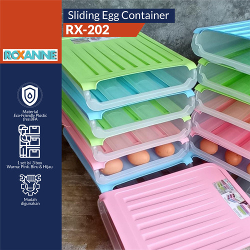 Kontainer Plastik Roxanne RX-202 / Container Tempat telor