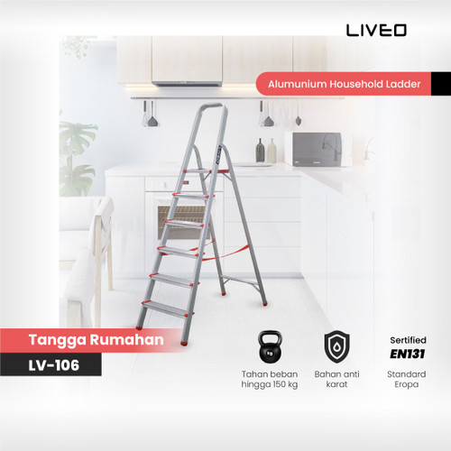 LIVEO Tangga Lipat Household Ladder 6 step LV-106