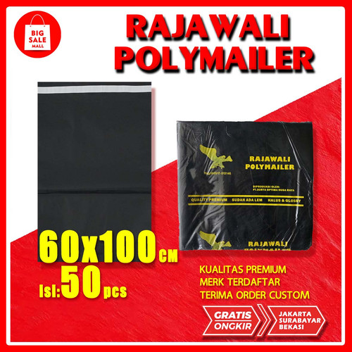 Plastik Polymailer Rajawali 60x100 isi 50pcs Rajawali Olshop Packing