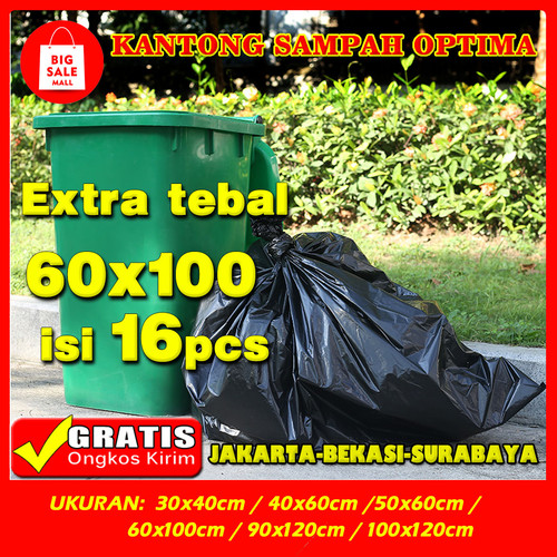 Kantong Plastik Sampah 60x100 cm isi16pcs Plastik Packing online shop