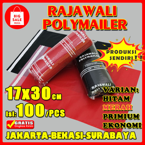 Plastik Polymailer 17x30cm isi 100 pcs RAJAWALI Olshop Packing Premium