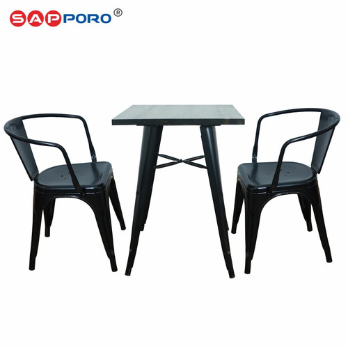 SAPPORO NAMNA - Meja Makan Set | Meja Tolix Set | Dining Table Set