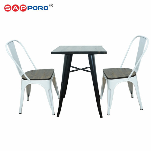 SAPPORO KLOFTA - Meja Makan Set | Meja Tolix Set | Dining Table Set