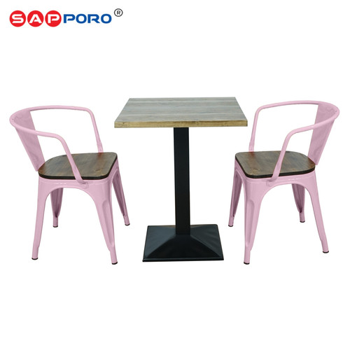 SAPPORO LENA - Meja Makan Set | Meja Tolix Set | Dining Table Set