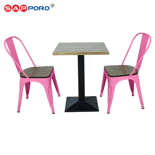 SAPPORO KVAM - Meja Makan Set | Meja Tolix Set | Dining Table Set