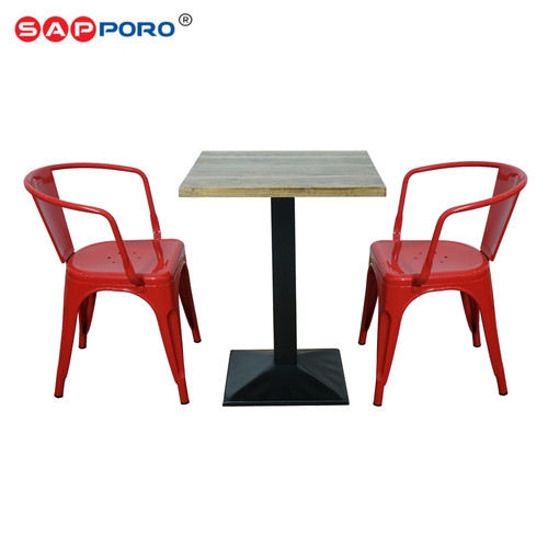 SAPPORO FAVANG - Meja Makan Set | Meja Tolix Set | Dining Table Set