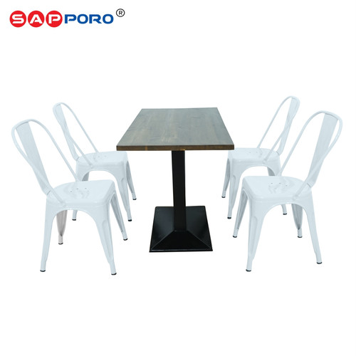 SAPPORO OSTRE - Meja Makan Set | Meja Tolix Set | Dining Table Set