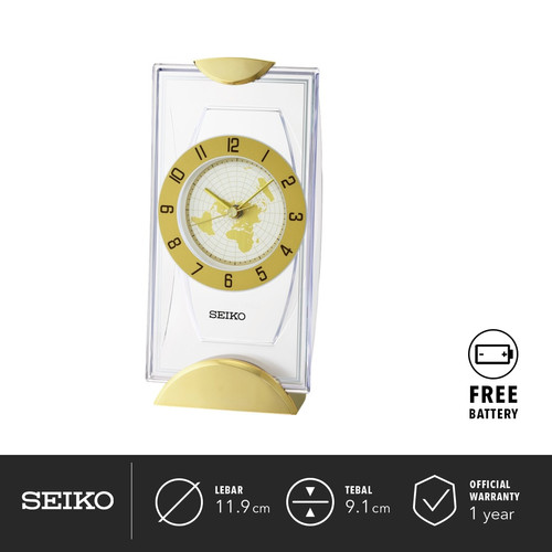 Jam Meja Seiko QXG152G 24.1cm Arabic Numeral Quartz Ori