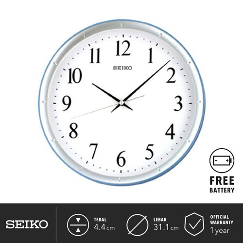 Jam Dinding Seiko Bulat QXA378 L & Z Detik Senyap 31 cm Quartz Ori