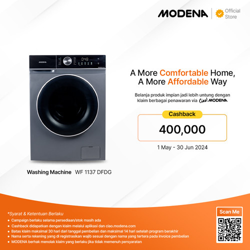 MODENA Washing Machine - WF 1137 DFDG