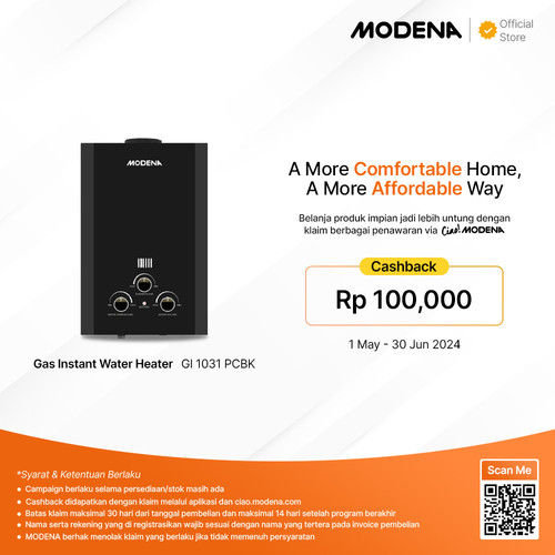 MODENA Gas Instant Water Heater - GI 1031 PCBK