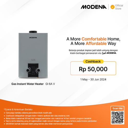 MODENA Gas Water Heater - GI 6A V