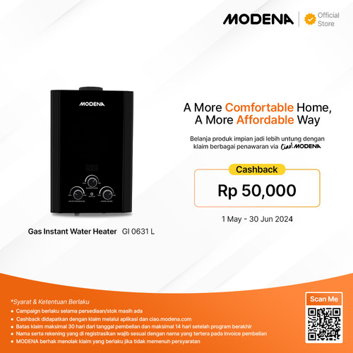 MODENA Tankless Gas Instant - GI 0631 L