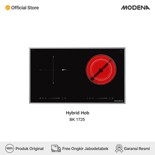 MODENA Hybrid Hob - BK 1725 (Kombinasi Induksi & Ceramic)