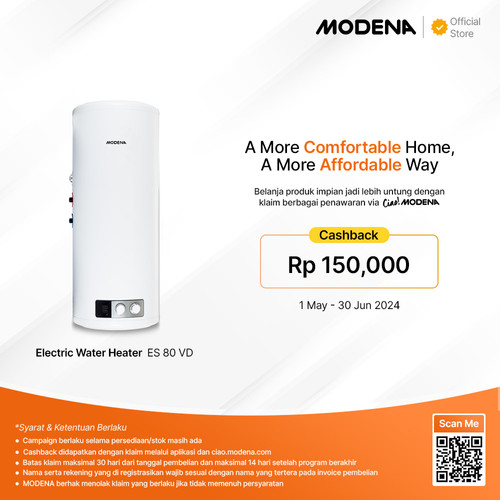 MODENA Electric Water Heater - ES 80VD