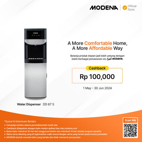 MODENA Water Dispenser - DD 67 S (Galon Bawah)