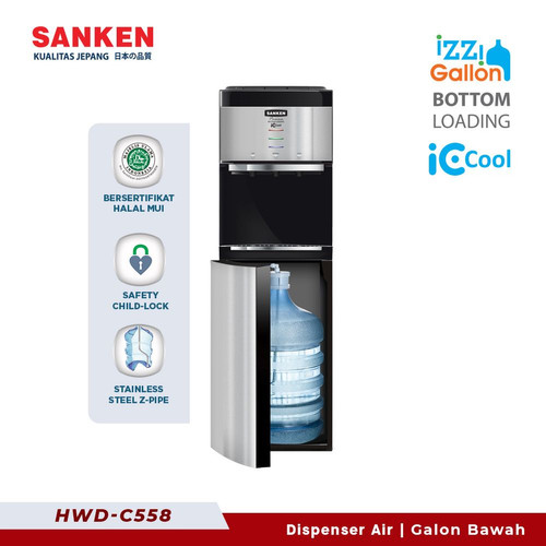 Sanken Dispenser Galon Bawah HWD-C558IC Dispenser Bottom Loading